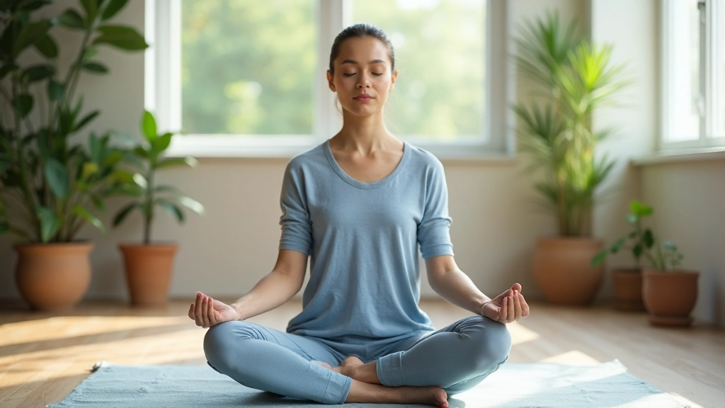 Спокойная медитативная йога сессия в тихой студии